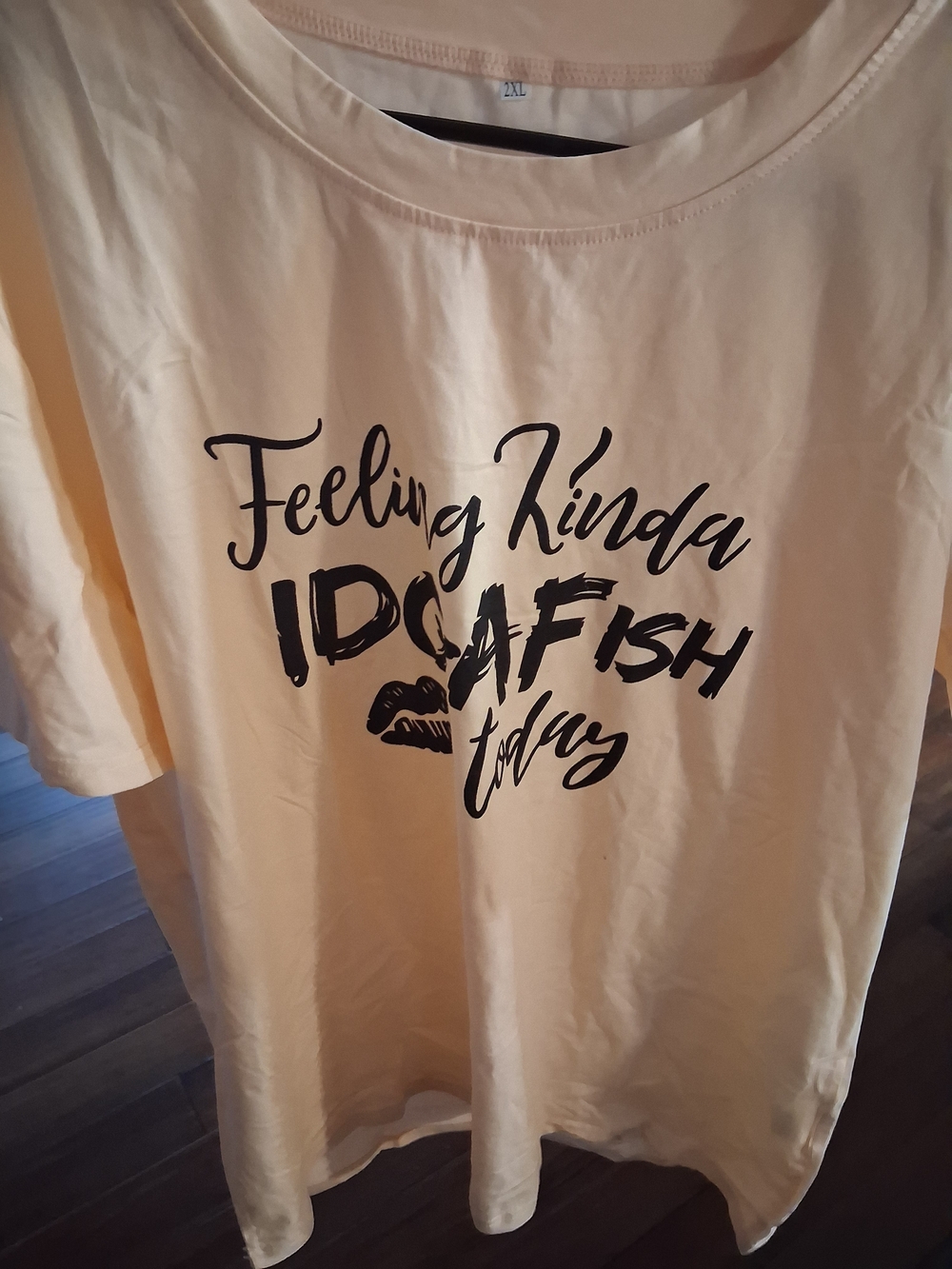Feelin' Kinda IDGAFish Today Peach Graphic Tee